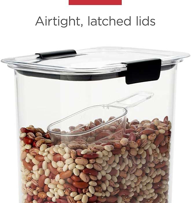 Rubbermaid Brilliance BPA-Free Airtight Food Storage Containers with Lids Set of 20 with Scoops Perfect for Kitchen and Pantry Organization - Image 9
