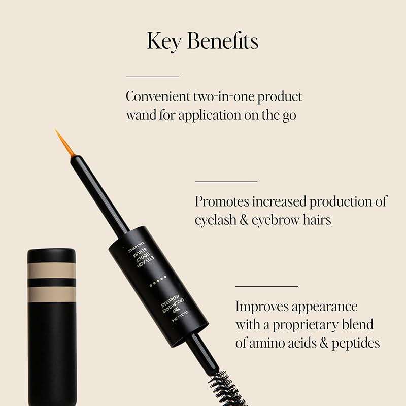 DIME Beauty Boost Duo - Travel-Sized Eyelash Growth Serum & Eyebrow Enhancing Gel, Lash and Brow Serum with Peptides & Amino Acids for Fuller, Stronger Lashes and Brows, Vegan, 3 ml of Each - Image 2