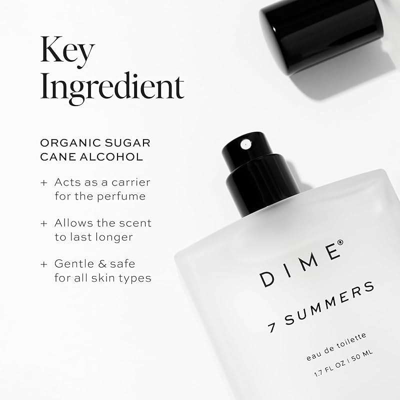 DIME Beauty 7 Summers Perfume for Women - Sweet Floral Eau de Toilette with Bergamot, Vanilla Orchid and Coconut, Clean, Vegan, Cruelty-Free Fragrance, 1.7 oz / 50 ml - Image 5