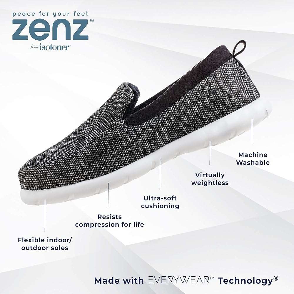 isotoner Zenz Men's Sport Knit Moccasin, Slip-on Shoe - Image 2
