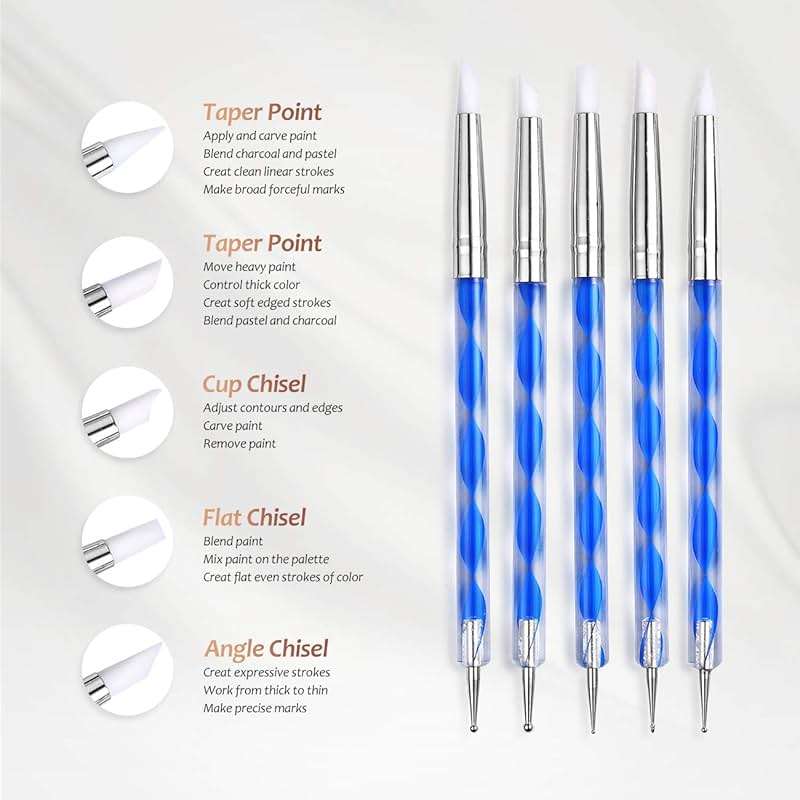 ISSEVE Pottery Clay Sculpting Tools 43Pcs Double Sided Ceramic Clay Carving Tool Set with Upgrade Stand-Up Design Carrying Case for Beginners Professionals School Student Pottery Modeling Smoothing - Image 8