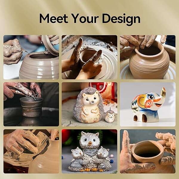 ISSEVE Pottery Clay Sculpting Tools 43Pcs Double Sided Ceramic Clay Carving Tool Set with Upgrade Stand-Up Design Carrying Case for Beginners Professionals School Student Pottery Modeling Smoothing - Image 9