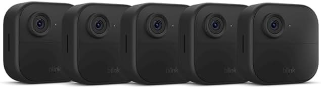 Blink Outdoor 4 – Wireless smart security camera, two-year battery, 1080p HD day and infrared night live view, two-way talk – 5 camera system - Product Image