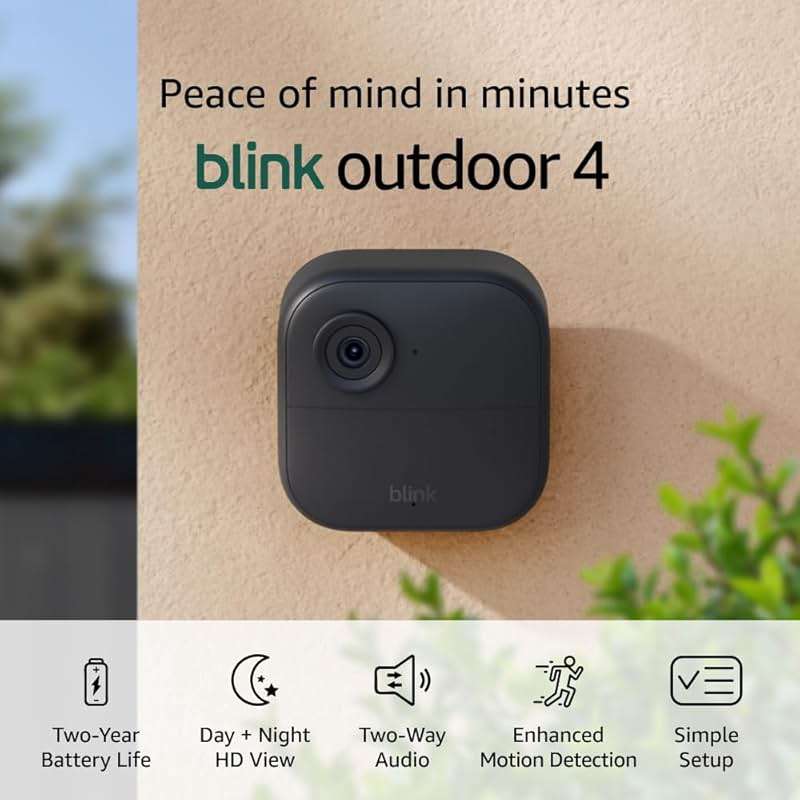 Blink Outdoor 4 – Wireless smart security camera, two-year battery, 1080p HD day and infrared night live view, two-way talk – 5 camera system - Image 6