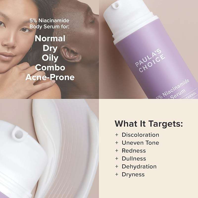 Paula's Choice 5% Niacinamide Body Treatment with Vitamin B3 & B5, Lotion for Discoloration, Redness, Wrinkles & Uneven Tone on Chest, Arms & Legs, Fragrance-free, 4 Fl Oz. - Image 4