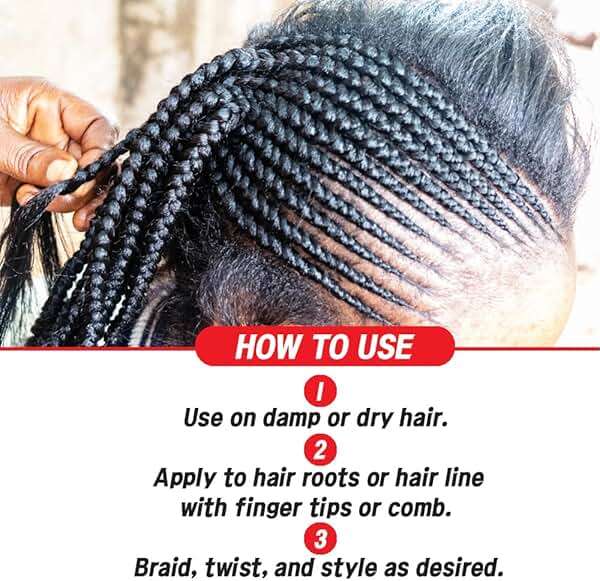 The MORE Conditioning Braiding Gel - Extreme Hold for All Hair Types | Styling for Twisting, Smooth Edges, Nourishes Scalp (Argan Oil, 3.38 fl oz) - Image 5