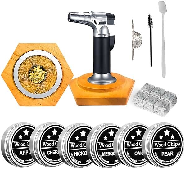 Bourbon Whiskey Gifts for Men - Fun Cocktail Smoker Kit with Torch, Birthday Anniversary Unique Gifts for Husband Dad, Cool Smoked Bourbon Kit, Mens Gift Ideas for Father's Day - Product Image