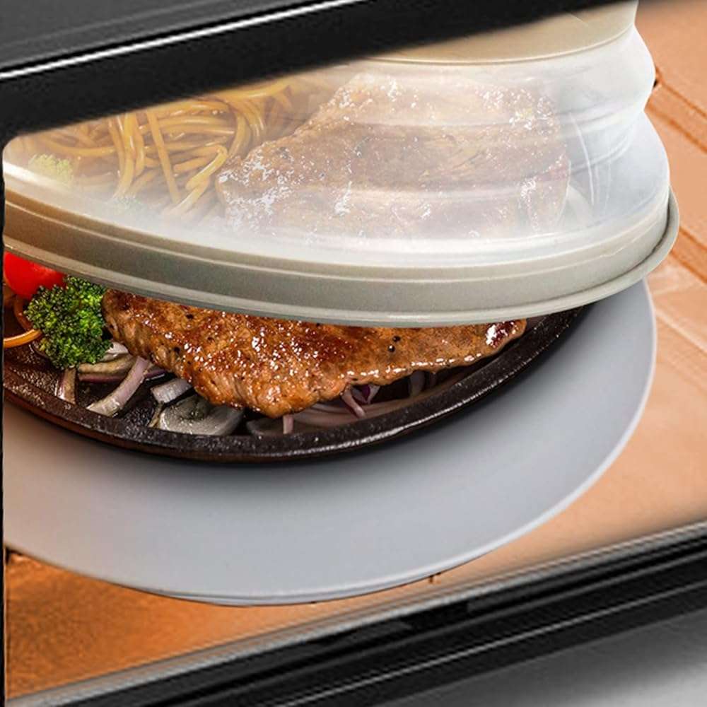 2 in 1, Aidacom Microwave Splatter Cover for Food & Silicone Microwave Mat, Mat as Bowl Holder, Trivet, Pot Holders, Drying, Baking, Utensils Rest for Kitchen Counter, Dishwasher Safe, Grey - Image 7