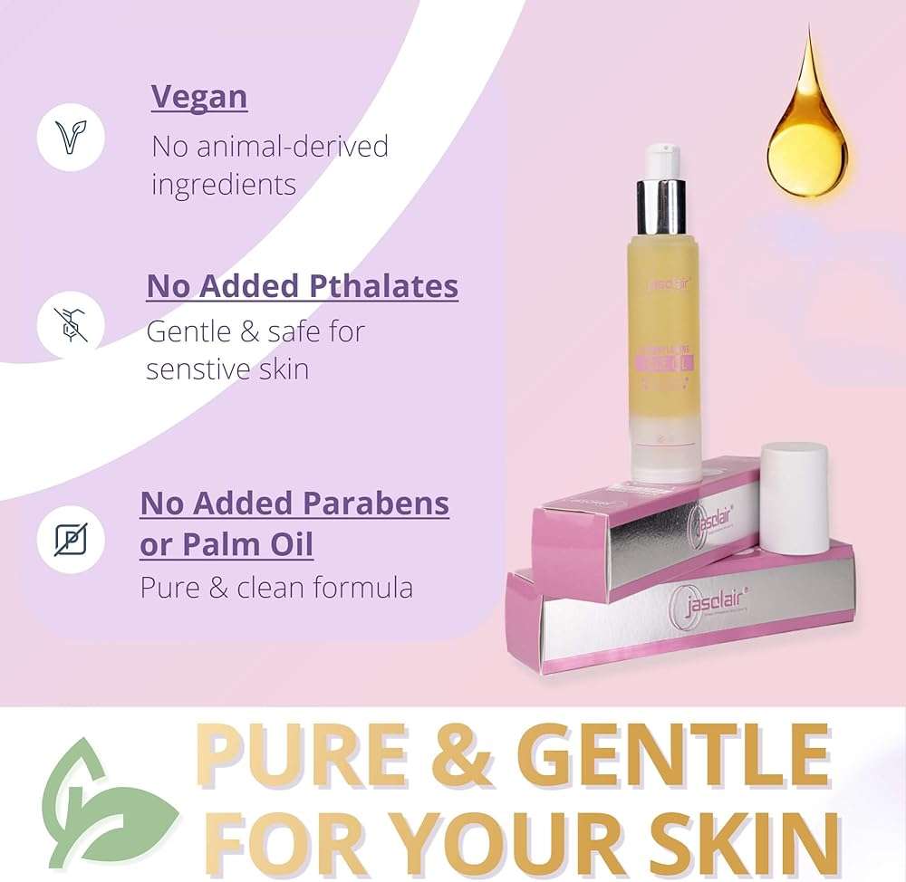 Jasclair Dermaplaning Oil for Women (1.7 Fl Oz) | Pre & Post Shave Oil for Smooth Glide & Skin Protection | Use with Dermaplane Razor for Peach Fuzz | Unscented & Natural - Image 5