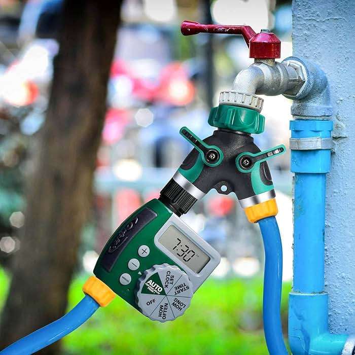 Hose Splitter 2 Way Heavy Duty, Garden Hose Splitter, Water Hose Splitter,Y Connector Garden Hose Adapter, Hose Y Splitter 2 Valves with 2 Extra Rubber Washers - Image 2