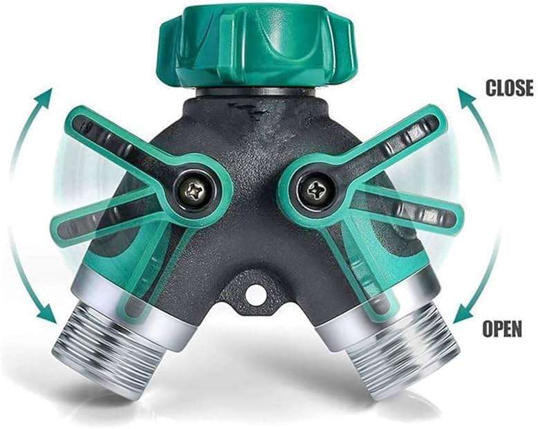 Hose Splitter 2 Way Heavy Duty, Garden Hose Splitter, Water Hose Splitter,Y Connector Garden Hose Adapter, Hose Y Splitter 2 Valves with 2 Extra Rubber Washers - Image 4