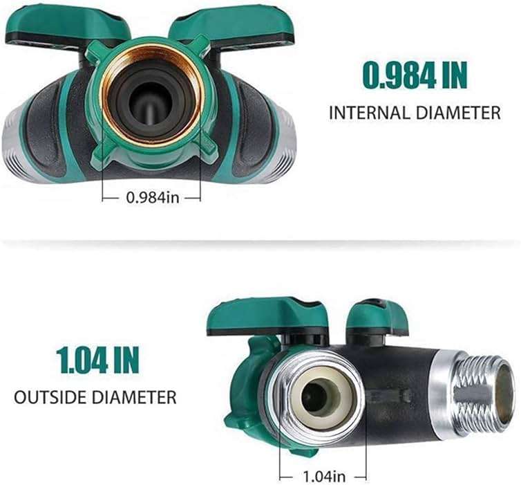 Hose Splitter 2 Way Heavy Duty, Garden Hose Splitter, Water Hose Splitter,Y Connector Garden Hose Adapter, Hose Y Splitter 2 Valves with 2 Extra Rubber Washers - Image 5