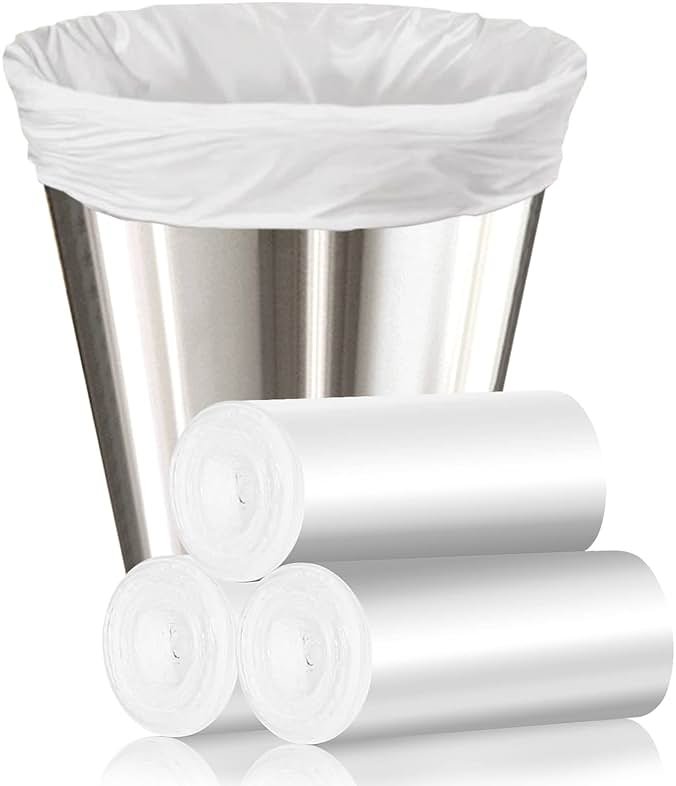 105 Count Small Trash Bags, 4 Gallon Garbage Can Liners - Unscented Wastebasket Clear Trash Bags for Bathroom, Kitchen, Bedroom, Cleaning Supplies (15 Liter) - Product Image