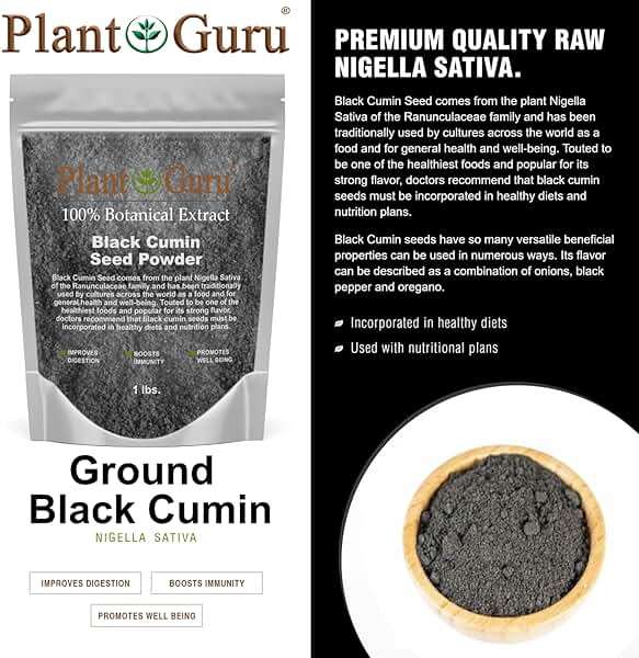 Black Cumin Seed Powder Ground 2 lbs. Bulk - Nigella Sativa - Kalonji 100% Pure Natural Herb Spice. - Image 3