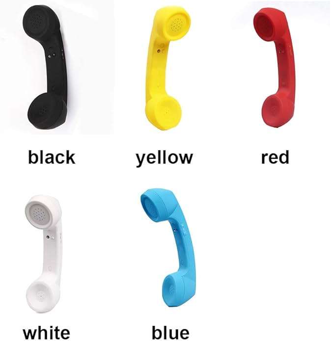 EMVANV Cordless Telephone Handset, Retro Wireless Mobile Phone Telephone Handset Receivers Headphones Radiation Proof Stereo Convenient Call Cell Phone(Red) - Image 8