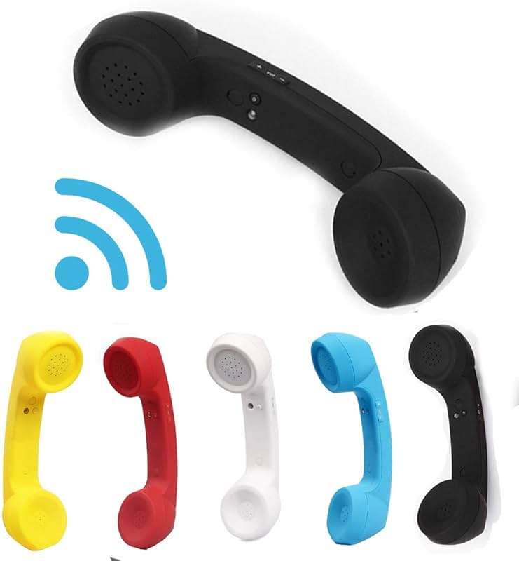 EMVANV Cordless Telephone Handset, Retro Wireless Mobile Phone Telephone Handset Receivers Headphones Radiation Proof Stereo Convenient Call Cell Phone(Red) - Image 9