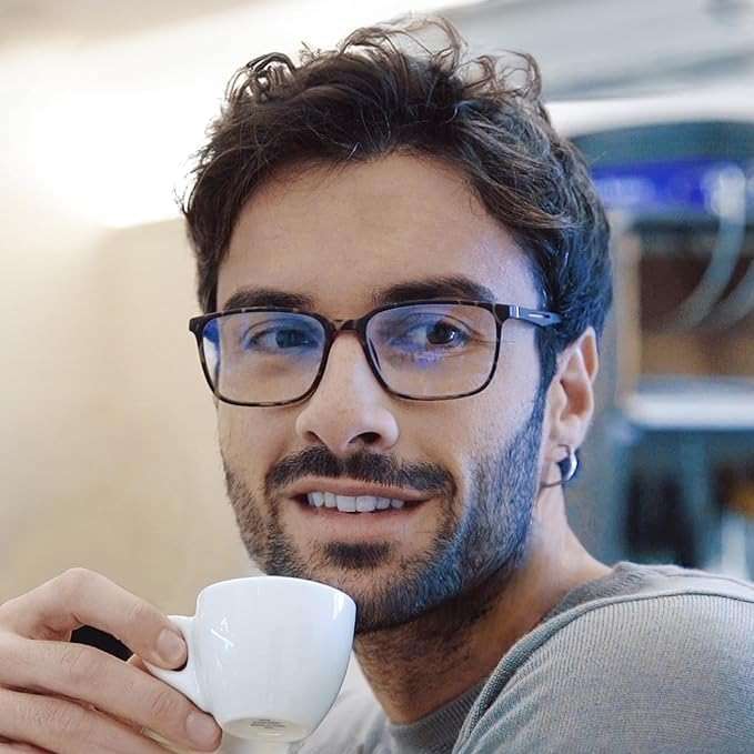 BLUEMOKY Blue Light Reading Glasses for Men,Sport Square Frame Readers, Anti Glare Computer Glasses - Image 3