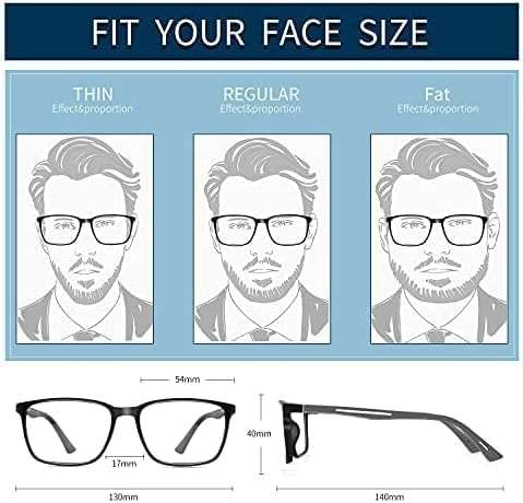 BLUEMOKY Blue Light Reading Glasses for Men,Sport Square Frame Readers, Anti Glare Computer Glasses - Image 4