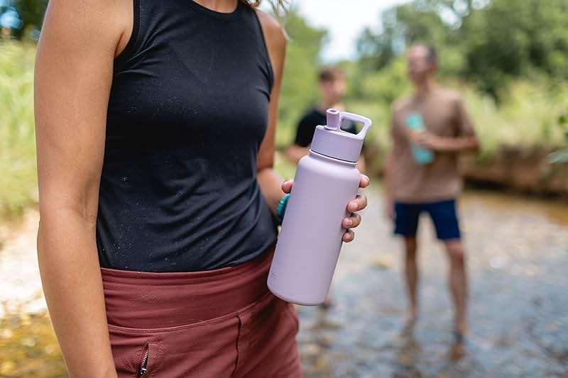 Simple Modern Water Bottle with Straw and Chug Lid Vacuum Insulated Stainless Steel Metal Thermos Bottles | Reusable Leak Proof BPA-Free Flask for Sports | Summit Collection | 32oz, Almond Birch - Image 2