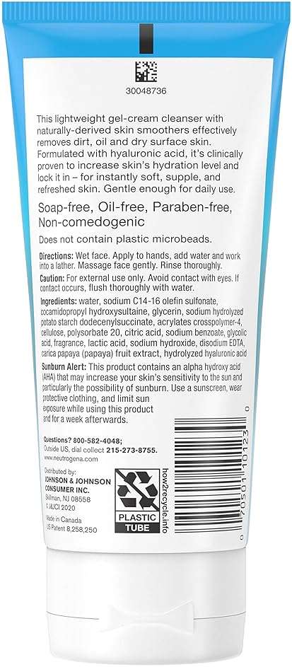 Neutrogena Hydro Boost Gentle Exfoliating Daily Facial Cleanser with Hyaluronic Acid, Clinically Proven to Increase Skin's Hydration Level, Non-Comedogenic Oil-, Soap- & Paraben-Free, 5 Oz, 3 Pack - Image 2