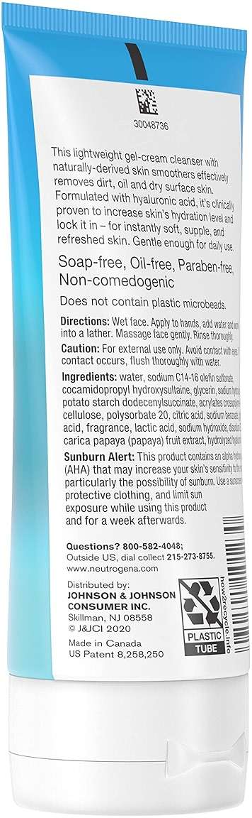 Neutrogena Hydro Boost Gentle Exfoliating Daily Facial Cleanser with Hyaluronic Acid, Clinically Proven to Increase Skin's Hydration Level, Non-Comedogenic Oil-, Soap- & Paraben-Free, 5 Oz, 3 Pack - Image 12