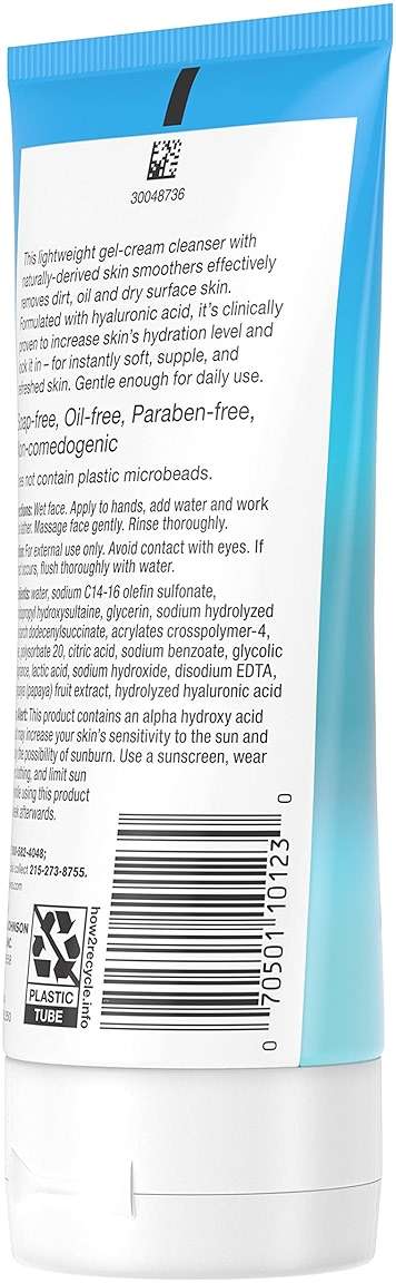 Neutrogena Hydro Boost Gentle Exfoliating Daily Facial Cleanser with Hyaluronic Acid, Clinically Proven to Increase Skin's Hydration Level, Non-Comedogenic Oil-, Soap- & Paraben-Free, 5 Oz, 3 Pack - Image 13