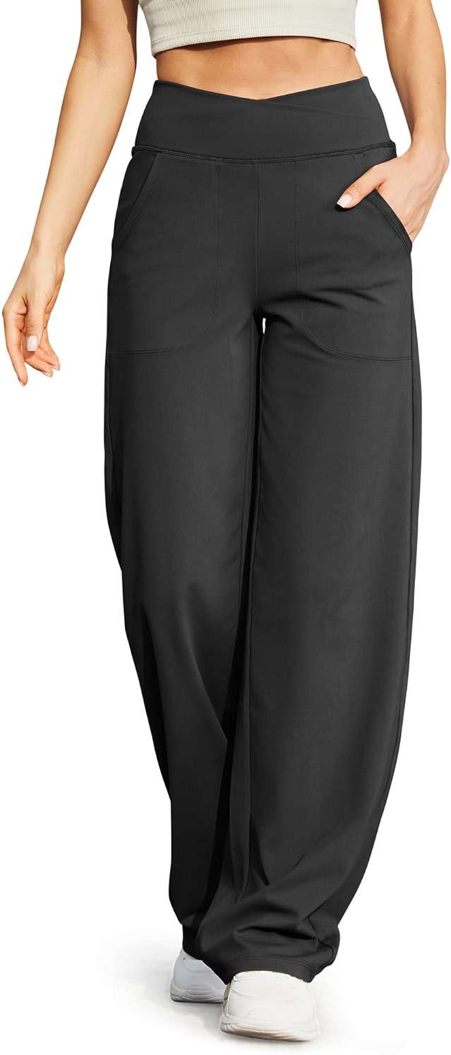 G4Free Wide Leg Pants for Women Loose Yoga Pants with Pockets Petite/Regular/Tall Stretch Casual Lounge Pants - Image 1