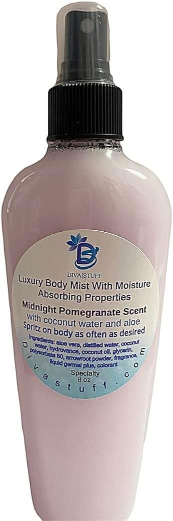 Diva Stuff Midnight Pomegranate Scented Moisture Mist With Sweat Absorbing Properties, Coconut Water and Aloe - Product Image