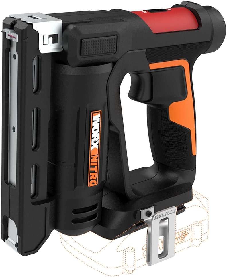 Worx Nitro 20V Power Share 3/8” Cordless Crown Stapler with Air Impact Technology - WX843L.9 (Tool Only) - Image 1
