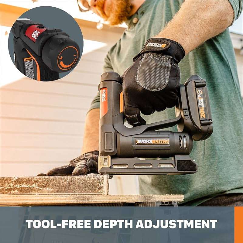 Worx Nitro 20V Power Share 3/8” Cordless Crown Stapler with Air Impact Technology - WX843L.9 (Tool Only) - Image 6