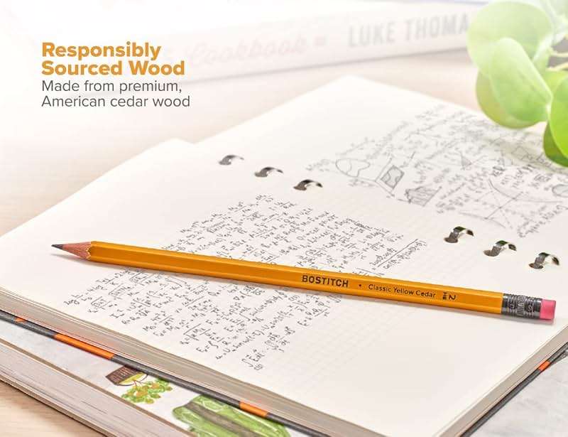 Bostitch Office Premium #2 Pencils, American Cedar Wood, Pre-Sharpened, HB Graphite, 24-Pack (BACP12Y-2PK) - Image 3