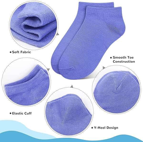 BOOPH 25 Pack Kids Low Cut Ankle Socks Boys Girls Half Cushion Athletic Socks - Image 3