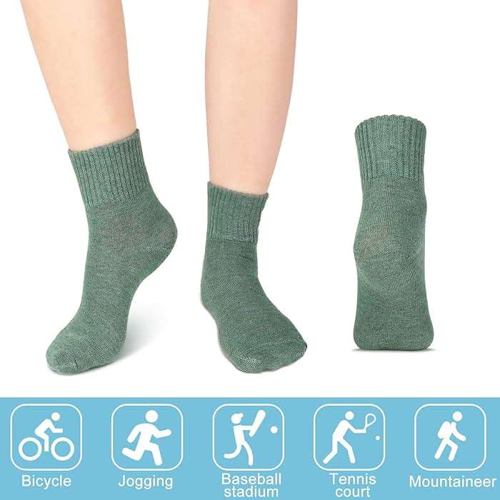 Eurzom 10 Pairs Socks Womens Crew Elastic Ankle Length Cotton Socks Aesthetic Cute Lightweight Low Cut Gifts for Women - Image 4
