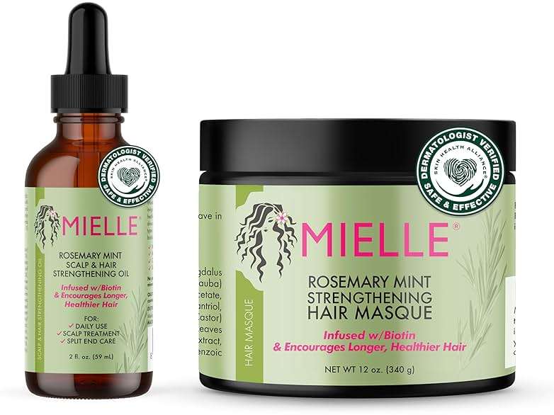 Mielle Organics Rosemary Mint Scalp & Hair Oil and Hair Masque - Image 1