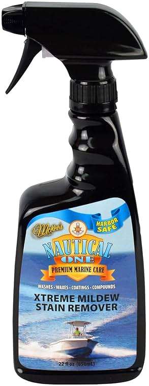 Nautical One - Xtreme Mildew Stain Remover | Powerful Marine Mold and Mildew Stain Remover, Non-Bleach Spray for Boat Interior & Exterior (22 oz) - Image 1