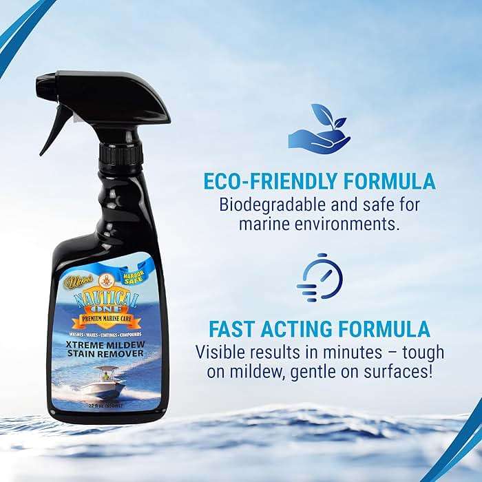 Nautical One - Xtreme Mildew Stain Remover | Powerful Marine Mold and Mildew Stain Remover, Non-Bleach Spray for Boat Interior & Exterior (22 oz) - Image 3