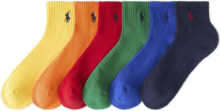 POLO RALPH LAUREN Men's Performance Cotton Quarter Socks - Image 2