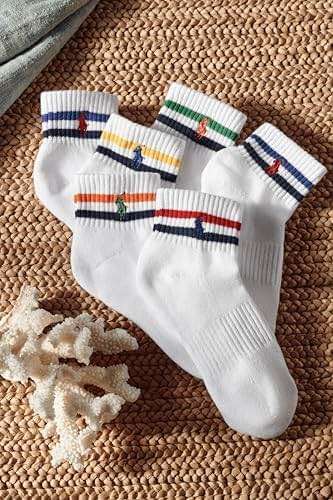 POLO RALPH LAUREN Men's Performance Cotton Quarter Socks - Image 6