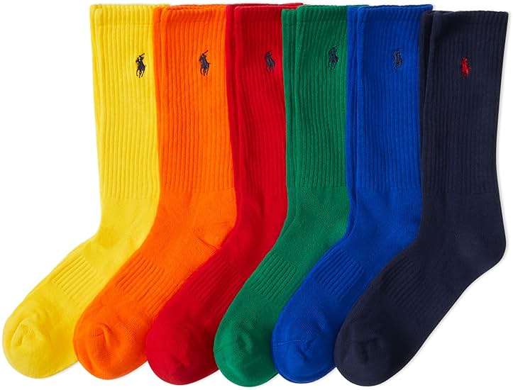 POLO RALPH LAUREN Men's Performance Crew Socks 6 Pack - Image 1
