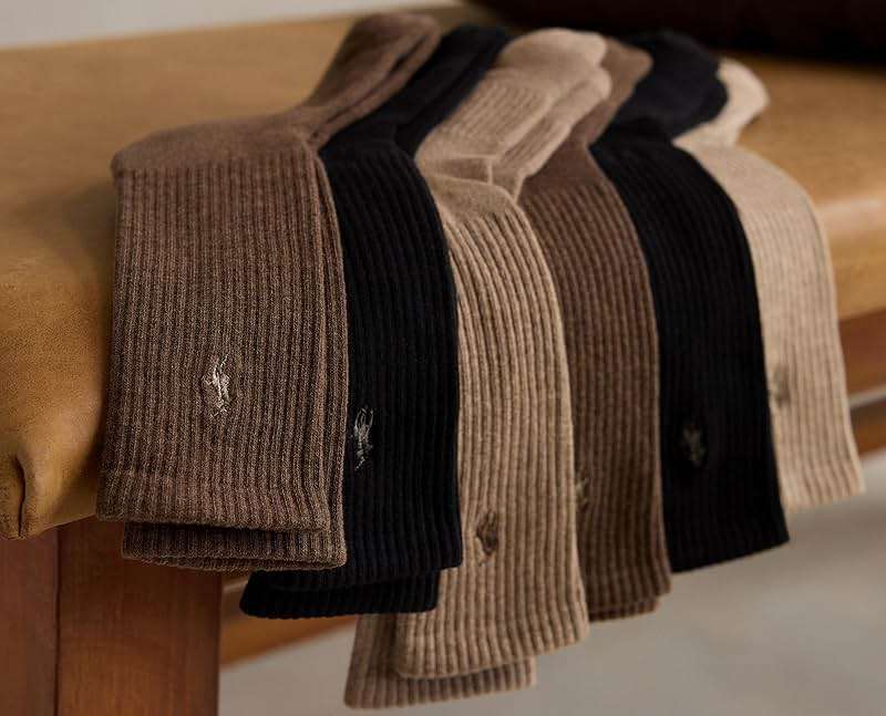 POLO RALPH LAUREN Men's Performance Crew Socks 6 Pack - Image 4
