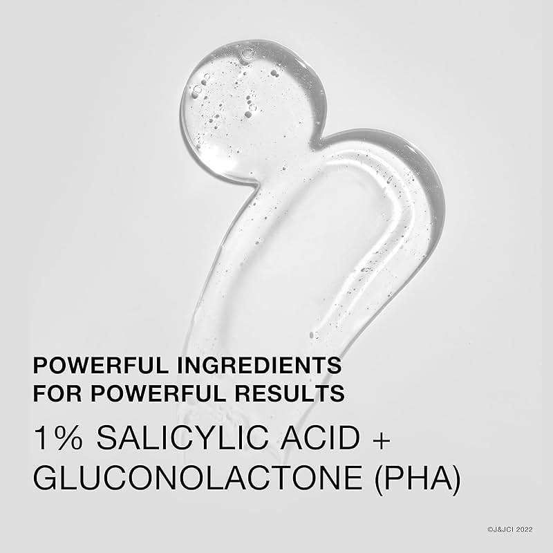 Neutrogena Salicylic Acid & PHA Stubborn Acne Body Wash, Exfoliating Cleanser Acne Treatment for Chest & Shoulder, Gently Clears, Exfoliates & Helps Prevent Breakouts, Fragrance Free, 8.5 Fl Oz - Image 3