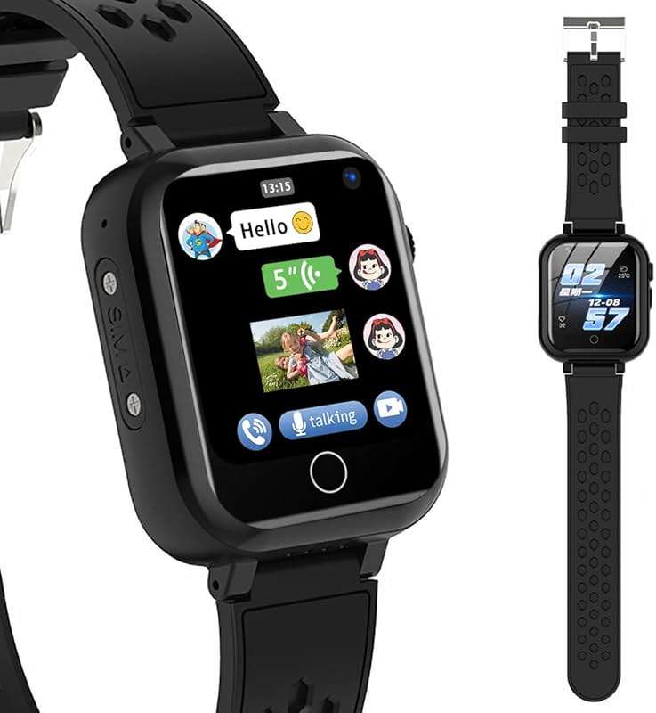 DDIOYIUR Smart Watch for Kids, 4G Kids Phone Smartwatch with GPS Tracker, WiFi SMS, Call, Voice Video Chat, Bluetooth, Audio Recording, Alarm, Pedometer, Wrist Watch for 4-16 Boys Girls Birthday Gifts - Image 3