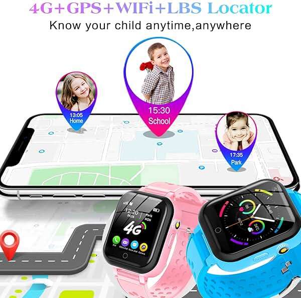 DDIOYIUR Smart Watch for Kids, 4G Kids Phone Smartwatch with GPS Tracker, WiFi SMS, Call, Voice Video Chat, Bluetooth, Audio Recording, Alarm, Pedometer, Wrist Watch for 4-16 Boys Girls Birthday Gifts - Image 4