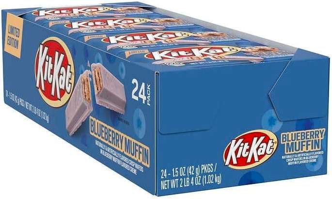 THE HERSHEY COMPANY KIT-KAT BLUEBERRY MUFFIN LIMITED EDITION CANDY BAR 1.5 oz / Case of 24, 24 Count (Pack of 1) - Image 1