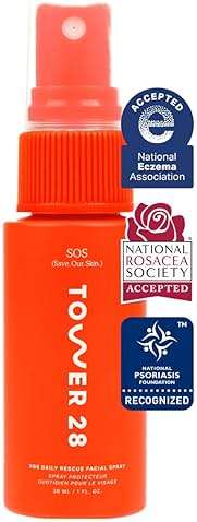 Tower 28 SOS Daily Rescue Facial Spray - Hypochlorous Acid Spray to Help Reduce Redness, Calm Irritation + Alleviate Flare-Ups - Purifying Travel Size Face Toner - Everyday Skin Care Essential (1 oz) - Image 1