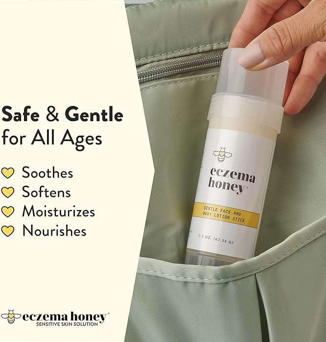 ECZEMA HONEY Gentle Face & Body Lotion Stick - Moisturizing Colloidal Oatmeal Hand Cream for Extremely Dry Skin - Eczema Lotion Helps Psoriasis, Dermatitis & More (2.2 Oz) - Image 3