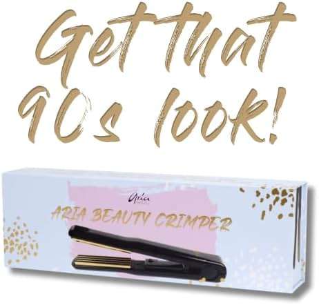 Aria Beauty Titanium Texturing Crimper - Hair Crimper Iron for 90's Inspired Volume and Shine - Crimping Tool with Adjustable Heat up to 450 F - 1 pc - Image 2