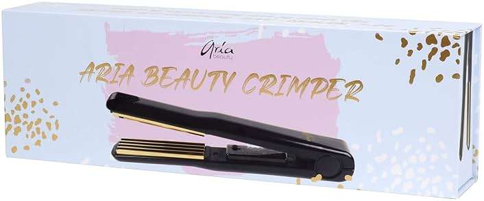 Aria Beauty Titanium Texturing Crimper - Hair Crimper Iron for 90's Inspired Volume and Shine - Crimping Tool with Adjustable Heat up to 450 F - 1 pc - Image 5