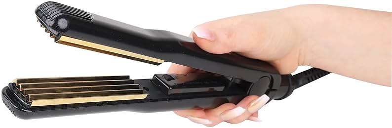 Aria Beauty Titanium Texturing Crimper - Hair Crimper Iron for 90's Inspired Volume and Shine - Crimping Tool with Adjustable Heat up to 450 F - 1 pc - Image 7