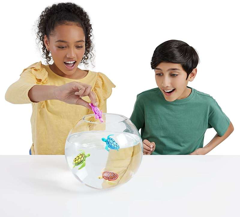 ROBO ALIVE Robo Turtle Robotic Swimming Turtle (Orange + Blue) by ZURU Water Activated, Comes with Batteries, Amazon Exclusive (2 Pack) - Image 6